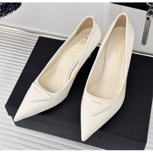 Cheap Prada High-heeled Shoes For Women #1198430 Replica Wholesale [$112.00 USD] [ITEM#1198430] on Replica Prada High-heeled Shoes