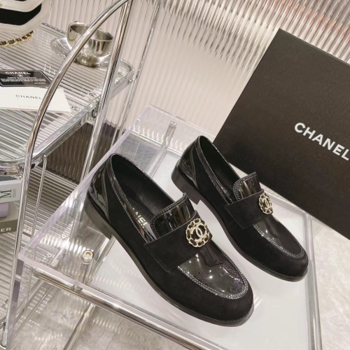 Cheap Chanel Leather Shoes For Women #1198444 Replica Wholesale [$105.00 USD] [ITEM#1198444] on Replica Chanel Leather Shoes