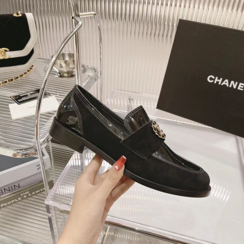 Cheap Chanel Leather Shoes For Women #1198444 Replica Wholesale [$105.00 USD] [ITEM#1198444] on Replica Chanel Leather Shoes