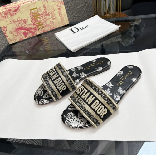 Cheap Christian Dior Slippers For Women #1198751 Replica Wholesale [$72.00 USD] [ITEM#1198751] on Replica Christian Dior Slippers