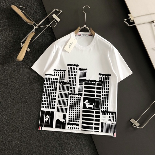 Cheap Thom Browne TB T-Shirts Short Sleeved For Men #1200397 Replica Wholesale [$60.00 USD] [ITEM#1200397] on Replica Thom Browne TB T-Shirts
