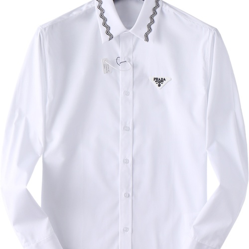 Cheap Prada Shirts Long Sleeved For Men #1200721 Replica Wholesale [$48.00 USD] [ITEM#1200721] on Replica Prada Shirts