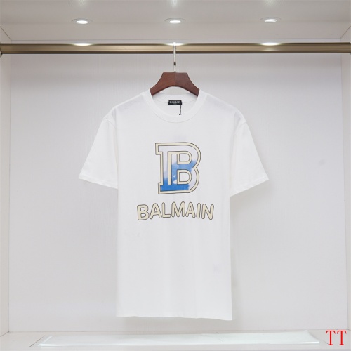 Cheap Balmain T-Shirts Short Sleeved For Unisex #1200818 Replica Wholesale [$32.00 USD] [ITEM#1200818] on Replica Balmain T-Shirts