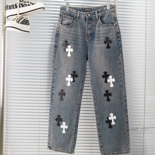 Cheap Chrome Hearts Jeans For Men #1201556 Replica Wholesale [$76.00 USD] [ITEM#1201556] on Replica Chrome Hearts Jeans
