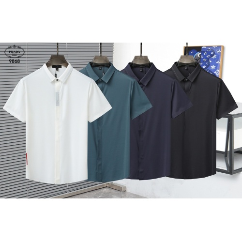 Cheap Prada Shirts Short Sleeved For Men #1201789 Replica Wholesale [$45.00 USD] [ITEM#1201789] on Replica Prada Shirts