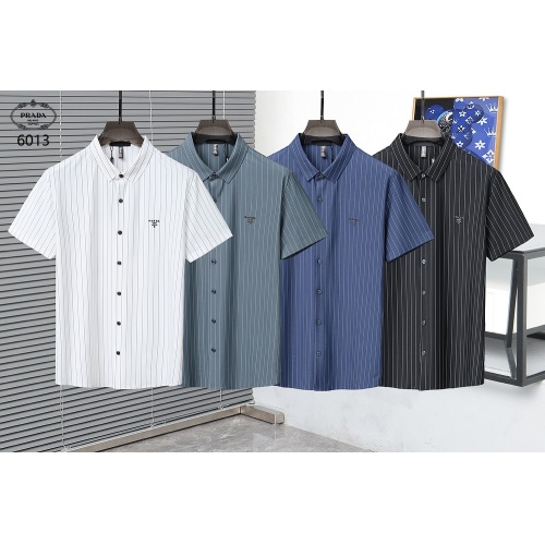 Cheap Prada Shirts Short Sleeved For Men #1201793 Replica Wholesale [$45.00 USD] [ITEM#1201793] on Replica Prada Shirts