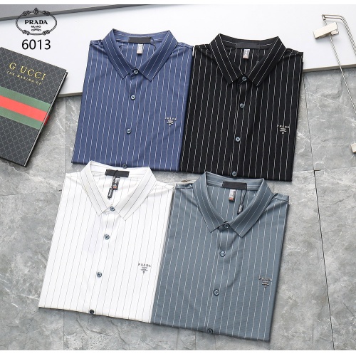 Cheap Prada Shirts Short Sleeved For Men #1201794 Replica Wholesale [$45.00 USD] [ITEM#1201794] on Replica Prada Shirts