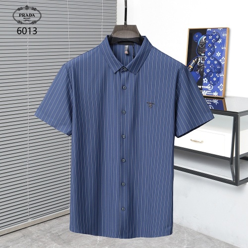 Cheap Prada Shirts Short Sleeved For Men #1201795 Replica Wholesale [$45.00 USD] [ITEM#1201795] on Replica Prada Shirts