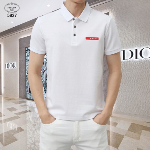 Cheap Prada T-Shirts Short Sleeved For Men #1201823 Replica Wholesale [$45.00 USD] [ITEM#1201823] on Replica Prada T-Shirts