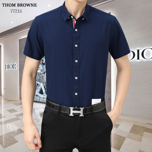 Cheap Thom Browne TB Shirts Short Sleeved For Men #1201858 Replica Wholesale [$45.00 USD] [ITEM#1201858] on Replica Thom Browne TB Shirts