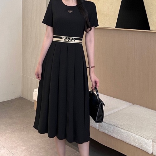Cheap Prada Dresses Short Sleeved For Women #1202006 Replica Wholesale [$85.00 USD] [ITEM#1202006] on Replica Prada Dresses