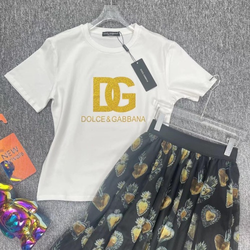 Cheap Dolce &amp; Gabbana D&amp;G Tracksuits Short Sleeved For Women #1202299 Replica Wholesale [$92.00 USD] [ITEM#1202299] on Replica Dolce &amp; Gabbana D&amp;G Tracksuits