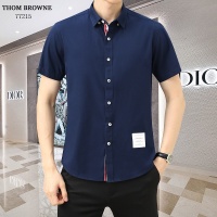 Cheap Thom Browne TB Shirts Short Sleeved For Men #1201858 Replica Wholesale [$45.00 USD] [ITEM#1201858] on Replica Thom Browne TB Shirts