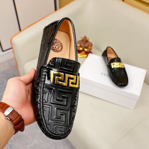 Cheap Versace Leather Shoes For Men #1205121 Replica Wholesale [$76.00 USD] [ITEM#1205121] on Replica Versace Leather Shoes