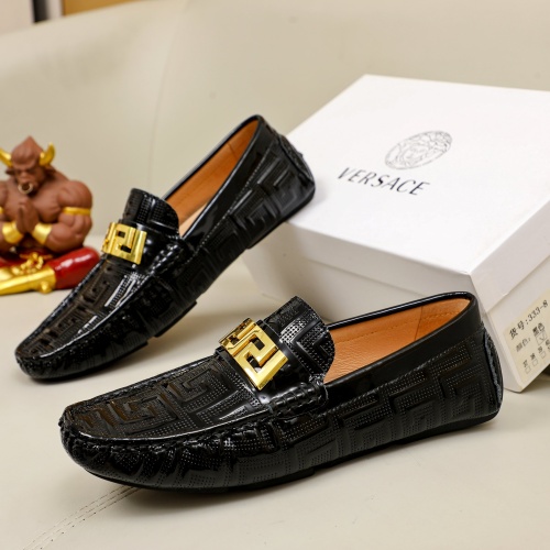 Cheap Versace Leather Shoes For Men #1205121 Replica Wholesale [$76.00 USD] [ITEM#1205121] on Replica Versace Leather Shoes