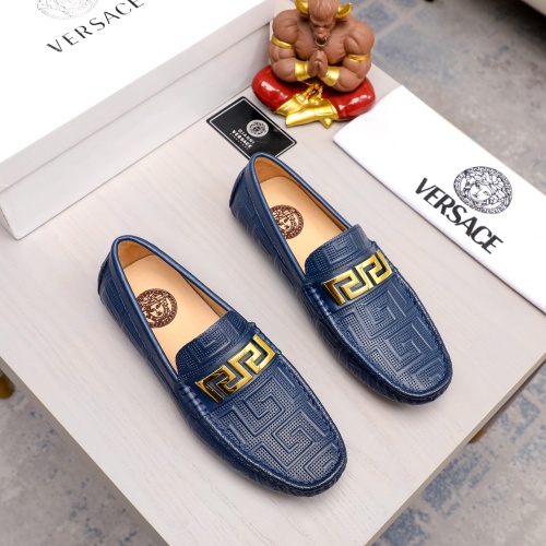 Cheap Versace Leather Shoes For Men #1205123 Replica Wholesale [$76.00 USD] [ITEM#1205123] on Replica Versace Leather Shoes