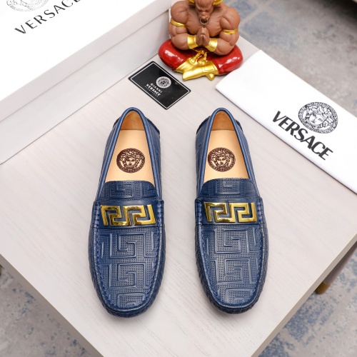Cheap Versace Leather Shoes For Men #1205123 Replica Wholesale [$76.00 USD] [ITEM#1205123] on Replica Versace Leather Shoes