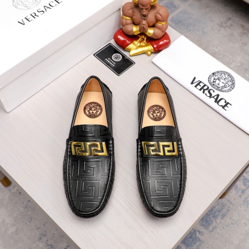 Cheap Versace Leather Shoes For Men #1205125 Replica Wholesale [$76.00 USD] [ITEM#1205125] on Replica Versace Leather Shoes