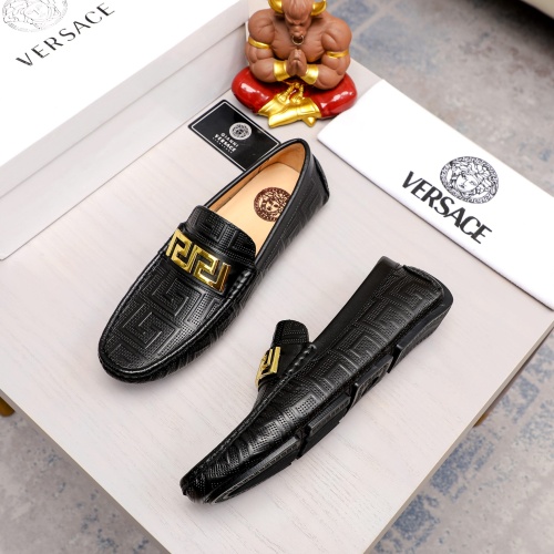 Cheap Versace Leather Shoes For Men #1205125 Replica Wholesale [$76.00 USD] [ITEM#1205125] on Replica Versace Leather Shoes