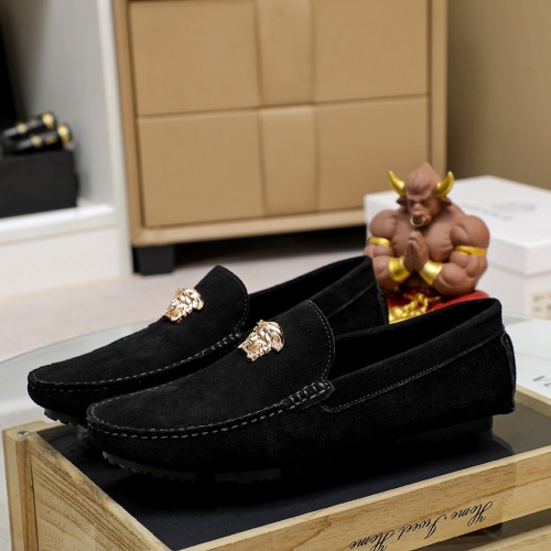 Cheap Versace Leather Shoes For Men #1205136 Replica Wholesale [$76.00 USD] [ITEM#1205136] on Replica Versace Leather Shoes