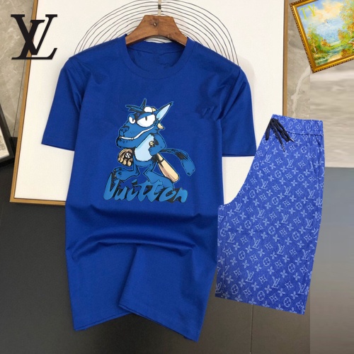 Cheap Louis Vuitton LV Tracksuits Short Sleeved For Men #1207000 Replica Wholesale [$48.00 USD] [ITEM#1207000] on Replica Louis Vuitton LV Tracksuits