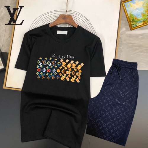 Cheap Louis Vuitton LV Tracksuits Short Sleeved For Men #1207001 Replica Wholesale [$48.00 USD] [ITEM#1207001] on Replica Louis Vuitton LV Tracksuits