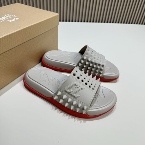 Cheap Christian Louboutin CL Slippers For Men #1207306 Replica Wholesale [$60.00 USD] [ITEM#1207306] on Replica Christian Louboutin CL Slippers