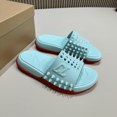 Cheap Christian Louboutin CL Slippers For Men #1207307 Replica Wholesale [$60.00 USD] [ITEM#1207307] on Replica Christian Louboutin CL Slippers
