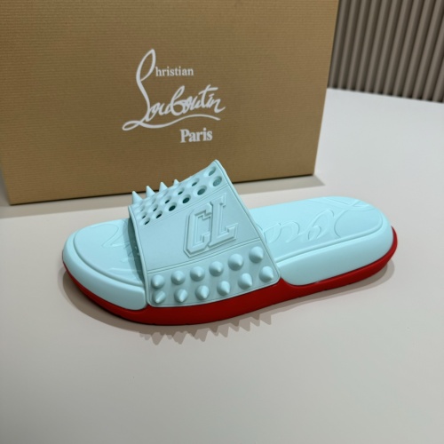 Cheap Christian Louboutin CL Slippers For Men #1207307 Replica Wholesale [$60.00 USD] [ITEM#1207307] on Replica Christian Louboutin CL Slippers