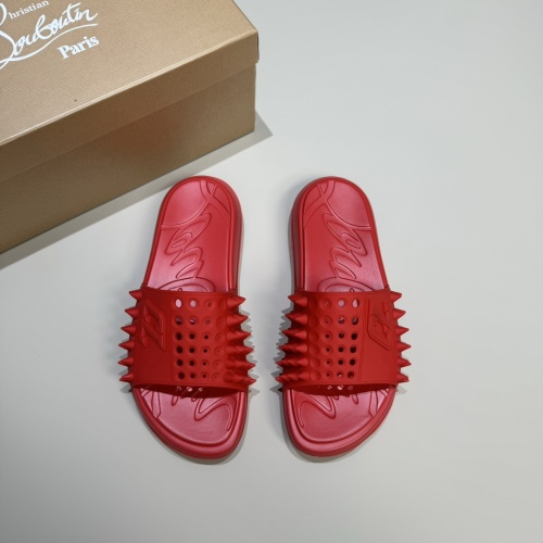 Cheap Christian Louboutin CL Slippers For Men #1207309 Replica Wholesale [$60.00 USD] [ITEM#1207309] on Replica Christian Louboutin CL Slippers