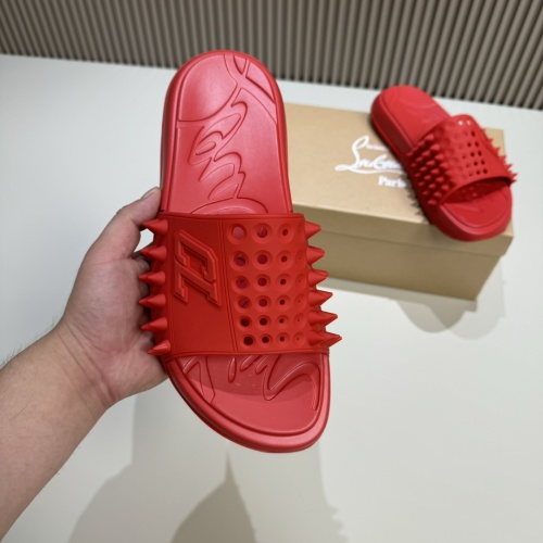 Cheap Christian Louboutin CL Slippers For Men #1207309 Replica Wholesale [$60.00 USD] [ITEM#1207309] on Replica Christian Louboutin CL Slippers