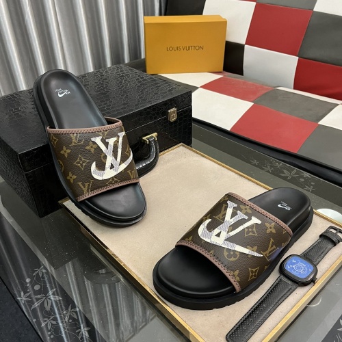 Cheap Louis Vuitton Slippers For Men #1207321 Replica Wholesale [$48.00 USD] [ITEM#1207321] on Replica Louis Vuitton Slippers