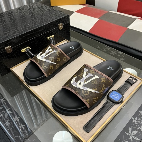 Cheap Louis Vuitton Slippers For Men #1207321 Replica Wholesale [$48.00 USD] [ITEM#1207321] on Replica Louis Vuitton Slippers