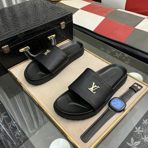 Cheap Louis Vuitton Slippers For Men #1207344 Replica Wholesale [$52.00 USD] [ITEM#1207344] on Replica Louis Vuitton Slippers