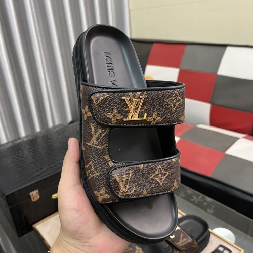 Cheap Louis Vuitton Slippers For Men #1207346 Replica Wholesale [$56.00 USD] [ITEM#1207346] on Replica Louis Vuitton Slippers