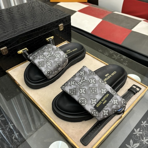 Cheap Louis Vuitton Slippers For Men #1207357 Replica Wholesale [$60.00 USD] [ITEM#1207357] on Replica Louis Vuitton Slippers