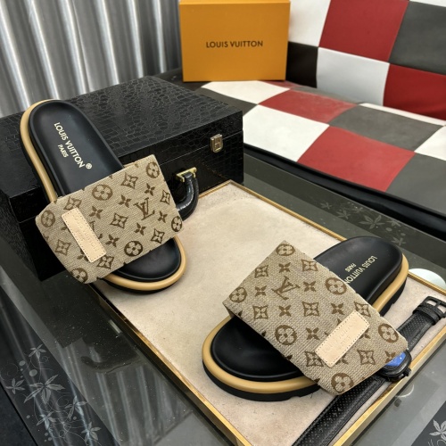 Cheap Louis Vuitton Slippers For Men #1207361 Replica Wholesale [$60.00 USD] [ITEM#1207361] on Replica Louis Vuitton Slippers