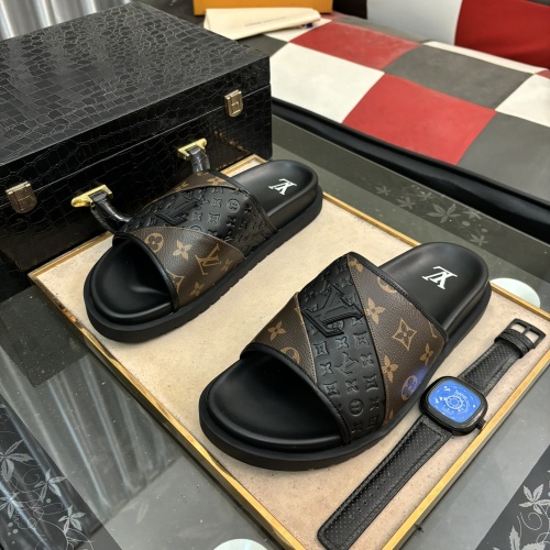 Cheap Louis Vuitton Slippers For Men #1207378 Replica Wholesale [$56.00 USD] [ITEM#1207378] on Replica Louis Vuitton Slippers