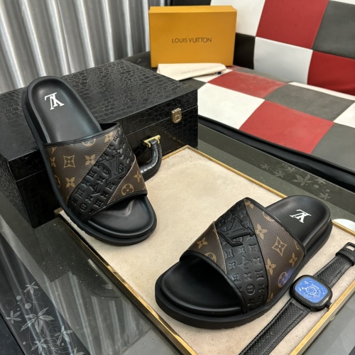 Cheap Louis Vuitton Slippers For Men #1207378 Replica Wholesale [$56.00 USD] [ITEM#1207378] on Replica Louis Vuitton Slippers