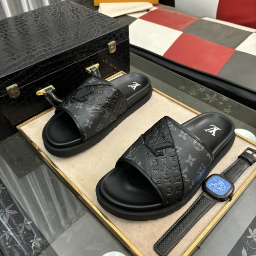 Cheap Louis Vuitton Slippers For Men #1207379 Replica Wholesale [$56.00 USD] [ITEM#1207379] on Replica Louis Vuitton Slippers