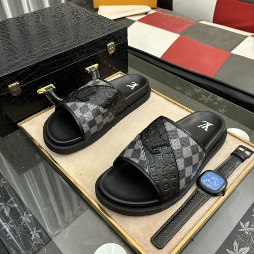 Cheap Louis Vuitton Slippers For Men #1207381 Replica Wholesale [$56.00 USD] [ITEM#1207381] on Replica Louis Vuitton Slippers