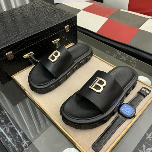 Cheap Balmain Slippers For Men #1207470 Replica Wholesale [$52.00 USD] [ITEM#1207470] on Replica Balmain Slippers