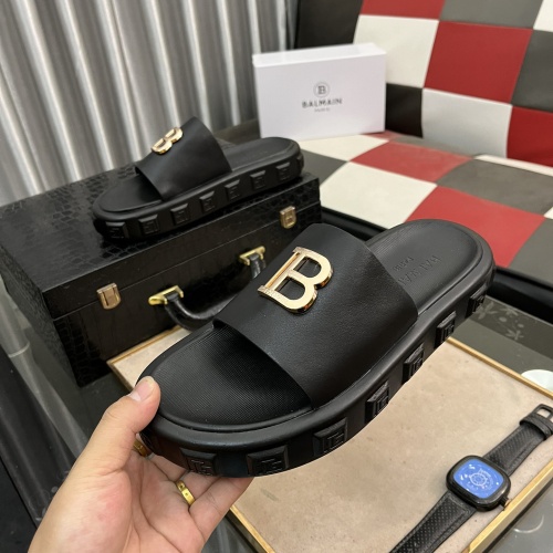 Cheap Balmain Slippers For Men #1207470 Replica Wholesale [$52.00 USD] [ITEM#1207470] on Replica Balmain Slippers