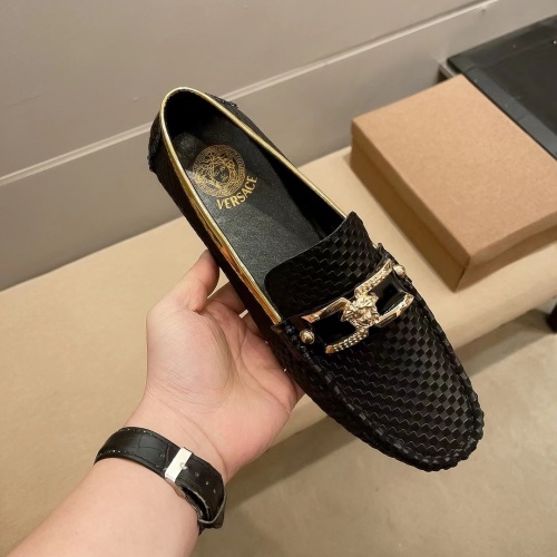 Cheap Versace Leather Shoes For Men #1207517 Replica Wholesale [$72.00 USD] [ITEM#1207517] on Replica Versace Leather Shoes