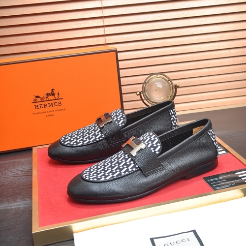 Cheap Hermes Leather Shoes For Men #1207615 Replica Wholesale [$100.00 USD] [ITEM#1207615] on Replica Hermes Leather Shoes