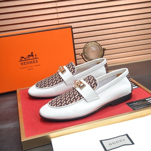 Cheap Hermes Leather Shoes For Men #1207616 Replica Wholesale [$100.00 USD] [ITEM#1207616] on Replica Hermes Leather Shoes