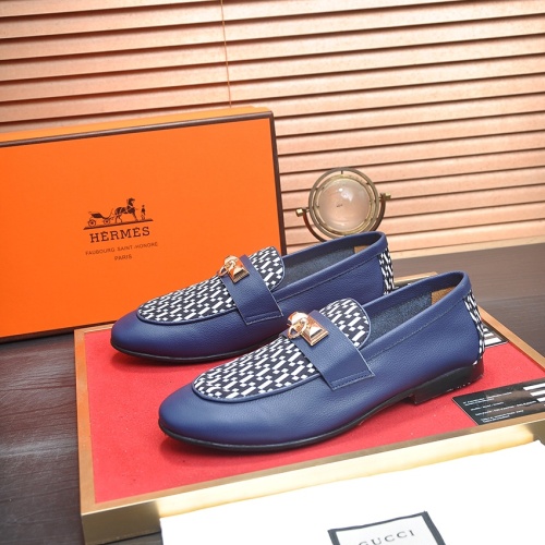 Cheap Hermes Leather Shoes For Men #1207617 Replica Wholesale [$100.00 USD] [ITEM#1207617] on Replica Hermes Leather Shoes