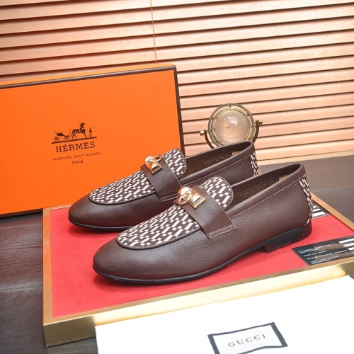 Cheap Hermes Leather Shoes For Men #1207618 Replica Wholesale [$100.00 USD] [ITEM#1207618] on Replica Hermes Leather Shoes