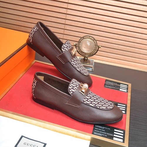 Cheap Hermes Leather Shoes For Men #1207618 Replica Wholesale [$100.00 USD] [ITEM#1207618] on Replica Hermes Leather Shoes