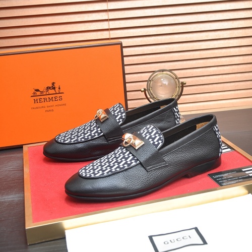 Cheap Hermes Leather Shoes For Men #1207619 Replica Wholesale [$100.00 USD] [ITEM#1207619] on Replica Hermes Leather Shoes